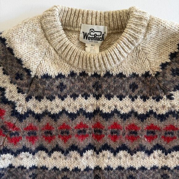 Vintage WOOLRICH Wool Fair Isle Nordic Sweater Small/Medium READ - Picture 3 of 8